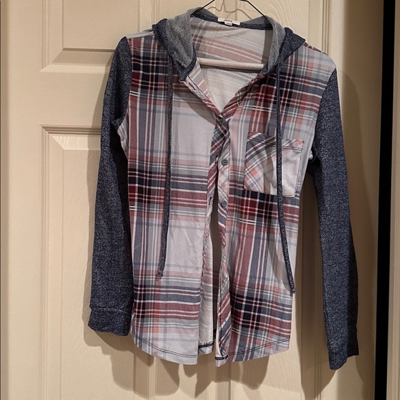 Ardene Tops - Plaid shirt with hood